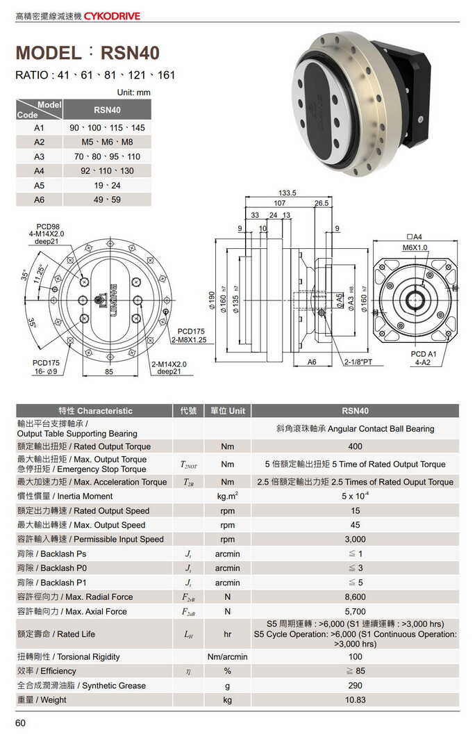 摆线减速机利明RSN