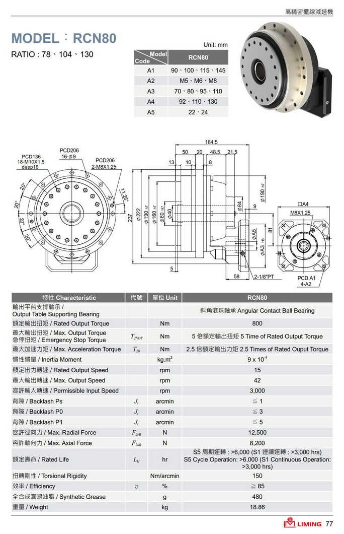 台湾摆线减速机型号大全